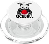 Panda Kickball Todo lo Que Quiero Hacer es un Lindo y Divertido Jugador de Osos PopSockets PopGrip para MagSafe