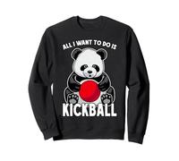 Panda Kickball Todo lo Que Quiero Hacer es un Lindo y Divertido Jugador de Osos Sudadera