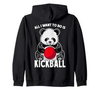 Panda Kickball Todo lo Que Quiero Hacer es un Lindo y Divertido Jugador de Osos Sudadera con Capucha