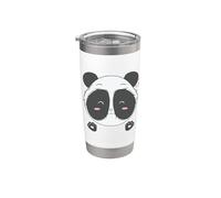 Panda Lady está enamorada Vaso térmico de acero inoxidable de doble pared