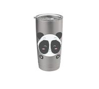 Panda Lady está enamorada Vaso térmico de acero inoxidable de doble pared