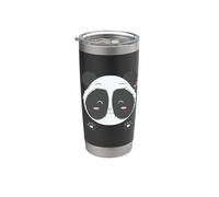 Panda Lady está enamorada Vaso térmico de acero inoxidable de doble pared
