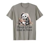 Panda Leyendo por Favor déjame Leer en Paz Camiseta