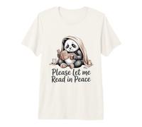 Panda Leyendo por Favor déjame Leer en Paz Camiseta Premium