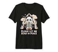 Panda Leyendo por Favor déjame Leer en Paz Camiseta Premium