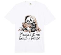 Panda Leyendo por Favor déjame Leer en Paz Comfort Colors Adult Heavyweight T-Shirt