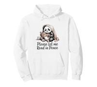 Panda Leyendo por Favor déjame Leer en Paz Sudadera con Capucha