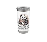 Panda leyendo por favor déjame leer en paz Vaso térmico de acero inoxidable de doble pared