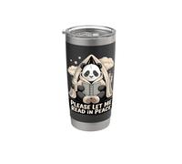 Panda leyendo por favor déjame leer en paz Vaso térmico de acero inoxidable de doble pared