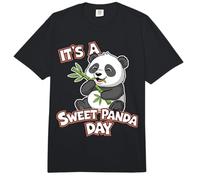 Panda Lindo Comiendo Bambú Divertido Panda Kawaii Comfort Colors Adult Heavyweight T-Shirt