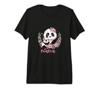 Panda Lover I Mama Panda and Cub Día de la Madre Camiseta Premium