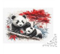 Panda Madre y Cachorro Puzzle 1000p para Adultos Muy Difícil Reto Mental Mejor Valorados Mejora De La Concentración Cartón Grueso 70x50cm/1000pcs