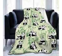 Panda Manta, Cartoon Manta Polar Coral Infantil Mullida Acogedora Dibujos Animados Manta para la Siesta Manta Dibujos Animados Manta Estampada Ropa de Cama para Niños 40"x60"