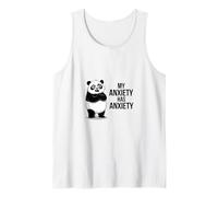 Panda Mi Ansiedad Tiene Ansiedad Diversión Camiseta sin Mangas