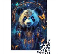 Panda Místico Estilo Onírico Puzzle de 1000 Piezas Puzzle para Adultos Papel Puzzle para Toda la Familia Mariposa Relajación Decoración Regalo 70x50cm/1000pcs