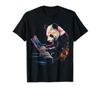 Panda Música Pintura Instrumento Animal Lover Arte Panda Camiseta