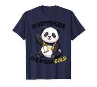 Panda Nurse En Septiembre Usamos Gold Childhood Cancer Help Camiseta