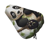 Panda on The Tree Branch - Funda de cojín para asiento de bicicleta, suave, acolchada, para hombres y mujeres, cómoda, impermeable, con cordón, repuesto para asiento de ejercicio para montaña