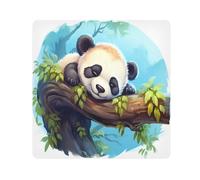 Panda on The Tree - Paño autoadhesivo mágico para cámara de lentes, protector de lentes, bolsa de maquillaje, 13.8 x 13.8 pulgadas, multicolor, 13.8x13.8in, moderno