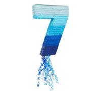 PANDA PANDA AZUL 7 PIRA PIRATA PARA BIOS Decoraciones de fiesta del 7 cumpleaos Ombre Azul (16.5 x 11.35 in)