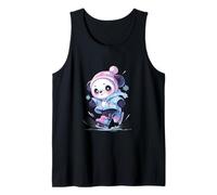Panda Patinaje Artístico Patines Hielo Patines Camiseta sin Mangas