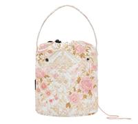 Panda Peach - Bolsa organizadora de ganchillo para viajes, color dorado