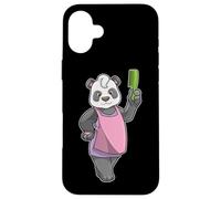 Panda Peluquero Peine Carcasa para iPhone 16 Plus