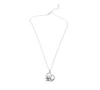 Panda Pendant Necklace Unique for Women Mother and Son Set Silver Tone Fashionable Neckwear