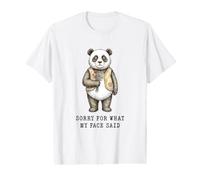 Panda Perdón por lo Que Dijo mi Cara Sarcastic Sassy Camiseta gráfica económica