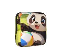 Panda Play Ball - Bolsa de almacenamiento a prueba de períodos, funda de viaje de higiene femenina para toallas sanitarias, bolsa mensural discreta para bolso de oficina