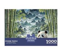 Panda Puzzles 1000 Pièces Pour Adultes Et Enfants Animal De Qualité Supérieure Cadeau Stimulant Parfait Les Amateurs Coloured 38x26cm/1000pcs