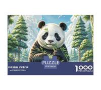 Panda Puzzles 1000 Pièces Pour Adultes Sur Le Thème De Animal Classique Difficile Et Stimulant Parfait Les Amateurs Art 38x26cm/1000pcs