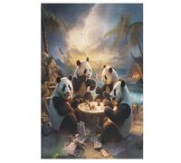 Panda Puzzles Adulto 1000 piezas Regalo Familia Puzzle Clásico 3D Niños Juguete de Madera Regalo Único (78 × 53 cm)