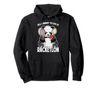 Panda Racketlon Todo lo Que Quiero Hacer es Divertido y Lindo Jugador de Osos Sudadera con Capucha