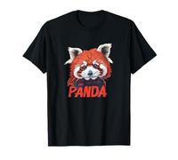 Panda rojo abrazo para un estilo cálido y acogedor Camiseta