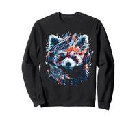 Panda Rojo Arte Diseño Animal Sudadera