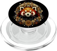 Panda Rojo Cottagecore con Mandalas Florales celestiales Boho PopSockets PopGrip para MagSafe