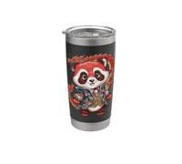 Panda rojo kawaii con apariencia de dragón chino Vaso térmico de acero inoxidable de doble pared