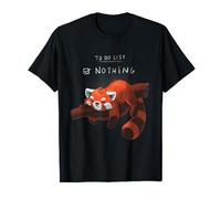 Panda Rojo Mono To Do List Camiseta
