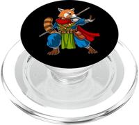 Panda Rojo Oso Ninja samurái Guerrero Divertido Panda Rojo PopSockets PopGrip para MagSafe