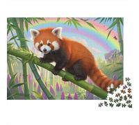 Panda Rojo Puzzles Imposible,desafío para Adultos Juego EduGatoivo 1000 Piezas Obra De Arte De Juego De para Adultos Y Niños 1000pcs (75x50cm)