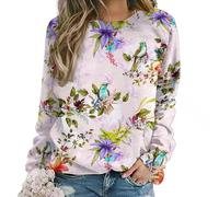 Panda Rosas Florales 3D impresión Sudaderas de la Mujer Cuello Redondo de la caída Manga Larga suéter Tops Casual más tamaño Sudor