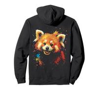 Panda Roux - Animal Lindo Estilo Acuarela Splash Art Sudadera con Capucha
