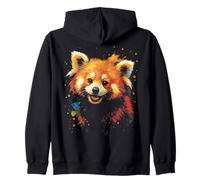 Panda Roux - Animal Lindo Estilo Acuarela Splash Art Sudadera con Capucha