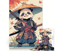 Panda Samurai - Lindo Samurai para Adultos Rompecabezas de 1000 Piezas Juguete para aliviar la ansiedad Bordes precisos Regalo considerado (38x26cm)