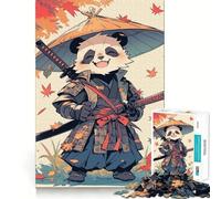 Panda Samurai - Lindo Samurai - Rompecabezas de 1000 Piezas para Adultos - Juguete para concentrarse y ejercitar la Mente - Divertido y silencioso - Artículo de Santa Claus (38x52cm)