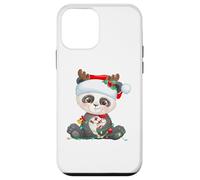 Panda Santa Hat Christmas Panda Lovers Pijama Carcasa para iPhone 12 Mini