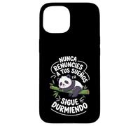 Panda Sigue Durmiendo Divertido Motivadora Sueños Siesta Carcasa para iPhone 15