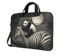 Panda Sitting On Zebra Back - Funda acolchada para laptop de 15.6 pulgadas, funda acolchada para mujeres y hombres