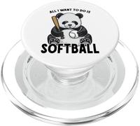 Panda Softbol Todo lo Que Quiero Hacer es un Lindo Jugador de Osos PopSockets PopGrip para MagSafe